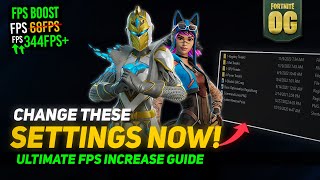 How to Boost FPS in Fortnite Season OG  Fortnite FPS Increase Guide Best Settings 2023 [upl. by Litsyrk654]