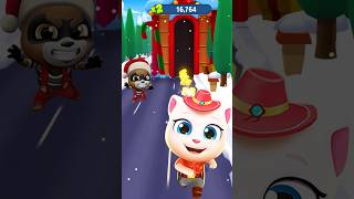 🎅 Cowboy Angela’s Santa Village Chase 🎅 talkingtomgoldrun shorts [upl. by Hooker]