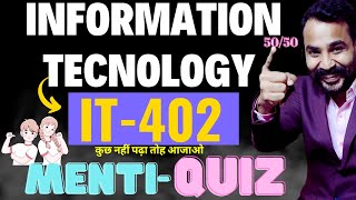 IT 402 CLASS 10 IT MOST REPEATED MCQ INFORMATION TECHNOLOGY FULL SYLLABUS REVISION CLASS 10 [upl. by Aralomo]