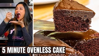 5 MINUTE OVENLESS CAKE How to Make Keto Chocolate Cake  Low Carb Dairy Free [upl. by Suivatnad557]