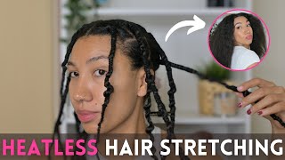 How to stretch natural curly hair without heat‼️ [upl. by Vivyanne]