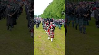 80 Year Old drummajor leads massed pipesanddrums marchingbands at 2024 Oldmeldrum Games shorts [upl. by Clarkson]