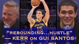 KERR “Steph was scalding hot” Kuminga “more fluid…bouncy” GUI SANTOS Curry “from another world” [upl. by Elinet]