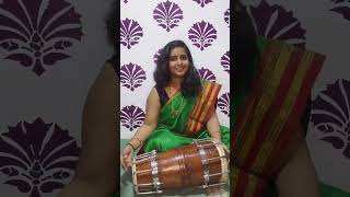 Navratri 🚩gondhal  Aai bhavani tuz krupene  dholki cover by Vaishnavi Gitte 🙏😇 [upl. by Melan]