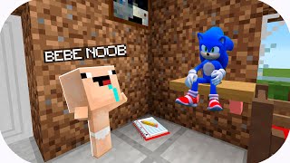 BEBE NOOB COMPRO el MUÑECO SONIC 3 en Minecraft 😱 [upl. by Eimor780]