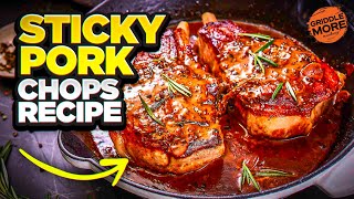 How to Make Perfectly Sticky Pork Chops on the Blackstone Griddle [upl. by Oiliduab66]