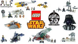 Lego Star Wars 20th Anniversary Compilation of all Sets  Lego Speed Build Review [upl. by Guimond]