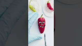 VERY SPECIAL TWINS😱 STILL IN BIRTH SAC Red Pepper CSection🌶️ asmr shorts foodsurgery [upl. by Ahsienad72]