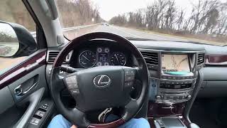 2009 Lexus LX570  BringATrailer  Cruising on the highway [upl. by Dinny]