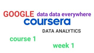 Foundations  Data Data Everywhere Week 1 all answers Coursera coursera dataanalytics google [upl. by Filemon520]