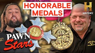 Pawn Stars VALUABLE Medals Grasp Ricks Attention [upl. by Stasny]