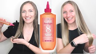 LOREAL DREAM LENGTHS 8 SECOND WONDER WATER REVIEW  first impressionsdemo [upl. by Aina]