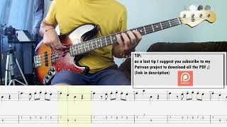 Robbie Williams  Tripping BASS COVER  PLAY ALONG TAB  SCORE PDF [upl. by Rozina44]