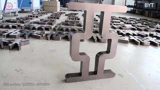 How to making stainless steel letter black titanium letters BYT CNC [upl. by Legnaros]