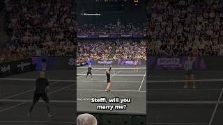 The iconic quotSteffi Graf will you marry mequot in Cluj at the Sports Festival 🤣 tennis [upl. by Adelia980]