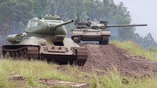 T34 vs T55 Bahna 2015  Czech Army Day [upl. by Airamzul530]