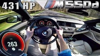 BMW M550d CHIP 431 HP ACCELERATION amp TOP SPEED POV Autobahn by AutoTopNL [upl. by Yaffit891]