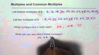 Multiple and Common Multiples of 6 and 8 [upl. by Akfir783]