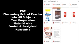 FDE EST Jobs 2021 All Subjects Test Preparation Material Including Verbal and Analytical Reasoning [upl. by Reilly20]