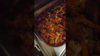 ❤ Szechuan Style Wok Fried Chicken food satisfying trending asmr [upl. by Aynwat]