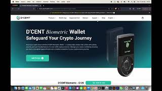 MELHOR HARD WALLET  DCENT BIOMETRIC [upl. by Adnoryt]