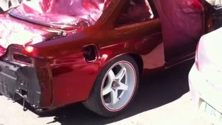 NissaN 200sx s14 wide body Silvia Chrome Candy Red Custom Paint [upl. by Gabriela]