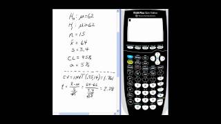 Hypothesis Testing on TI84 Using TTest [upl. by Nageem67]