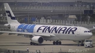 Finnair Airbus A330300 OHLTM takeoff from KIXRJBB Osaka  Kansai RWY 06R [upl. by Retsevel670]