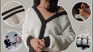 crochet with me cropped cardigan🤍 [upl. by Saunder]