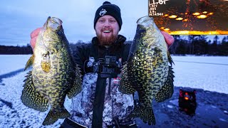 Finding FIRST Ice BIG Crappies Wisconsin Early Ice GARMIN LIVESCOPE [upl. by Leahicm716]