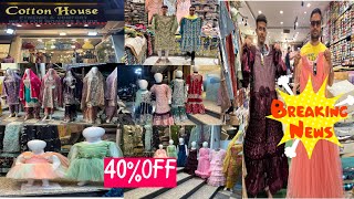 Cotton house ladies wear kids wear bridal suits fancy dresses Eid special offers 40 offviral [upl. by Ela]