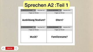 Sprechen A2 Teil 1 [upl. by Enohs232]