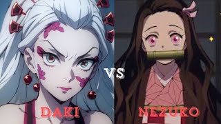 Nezuko vs Daki FULL FIGHT English Sub [upl. by Sukramaj188]