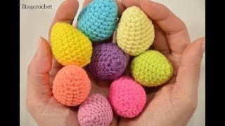 Jak zrobić mini pisanki Wielkanoc  How to crochet easter eggs  ilta4crochet [upl. by Sollows]