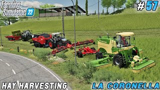 Cargo Haulage Hay Harvesting and Bale Conveyance  La Coronella Farm  FS 22  Timelapse 57 [upl. by Aitrop]