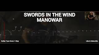 MANOWAR  SWORDS IN THE WIND  TAB GUITAR [upl. by Llehcal]