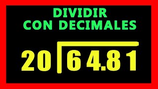 ✅👉 Dividir con decimales en el dividendo [upl. by Divaj]