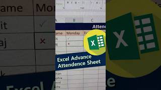 ✅ Attendance Sheet in Excel 💥 Advance Excel Trick ytshorts shorts ytviral excel computer [upl. by Caddric]