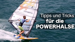 WindsurfLernen Die Powerhalse stehen amp durchgleiten  Tutorial [upl. by Gottfried]