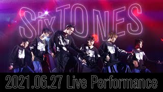 SixTONES  マスカラ 20210627 Live Performance [upl. by Baldridge240]