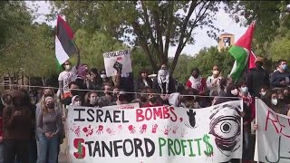 Hundreds protest at Stanford University in support of Palestine [upl. by Zales101]