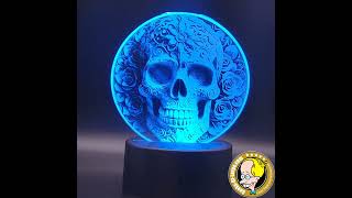 Some Halloween themed LED lamps lasercraft crafts [upl. by Durnan894]