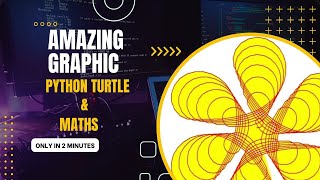 superb graphic using python turtle and math  python turtle graphics tutorial 9 [upl. by Retha287]