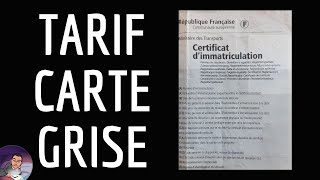 PRIX carte grise comment savoir le TARIF et le COUT pour faire une CARTE GRISE avec le simulateur [upl. by Yldarb]