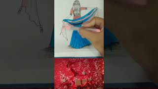 Dress catalogue design colour painting 🎨🖌️ tips and tricks art trending viralvideo like video [upl. by Axel]