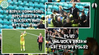 Kasper Schmeichel Applauded by Falkirk Fans at FT  Bairn Lifted by Polis  Celtic 5  Falkirk 2 [upl. by Macknair623]