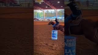 my lil legs 🤣 horse nbha rodeo barrelracing barrelhorse bresablair huckleberry edit [upl. by Rebecca]