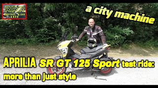 Aprilia SR GT 125 Sport test ride more than just style [upl. by Capwell95]