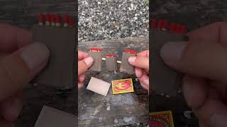 Waterproof fire starter of cardboard and matchessurvival bushcraft camping outdoors lifehacks [upl. by Ttevy504]