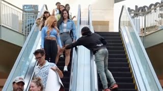 GRABBING STRANGERS CHEEKS ON THE ESCALATOR [upl. by Ajnotal]